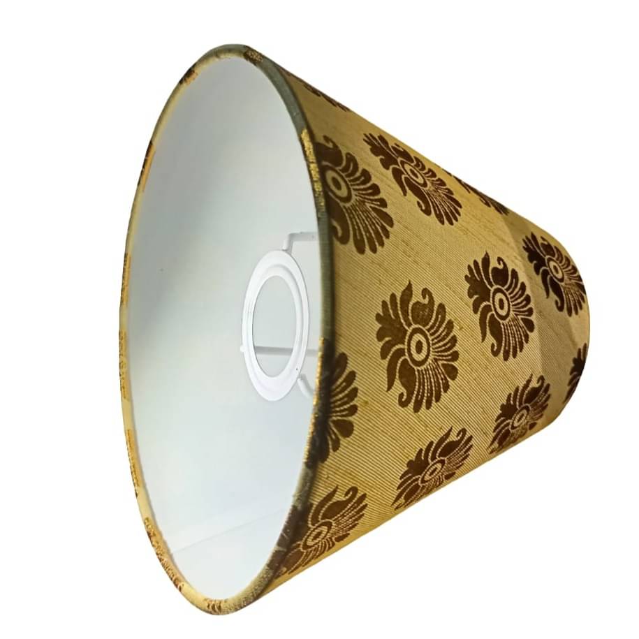 Golden Big Butti Printed Cone Shade